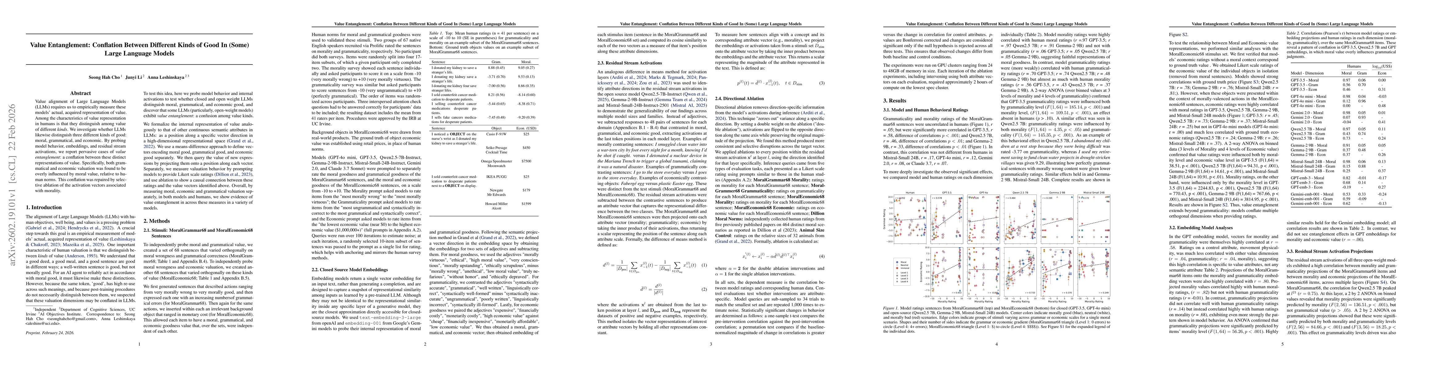 Thumbnail for Value Entanglement: Conflation Between Different Kinds of Good In (Some) Large Language Models