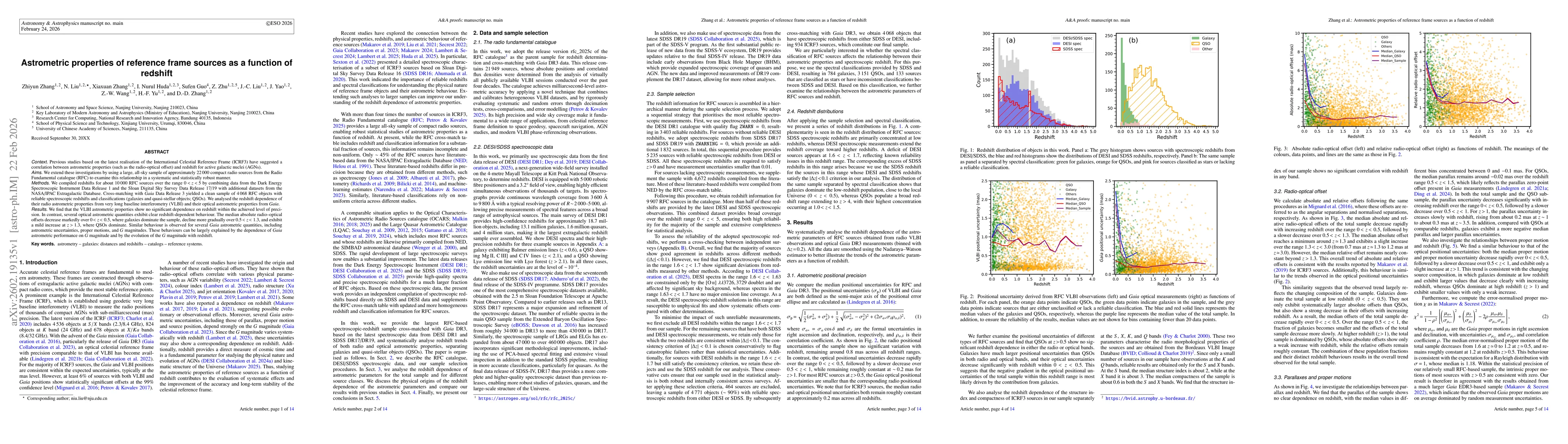 Thumbnail for Astrometric properties of reference frame sources as a function of redshift