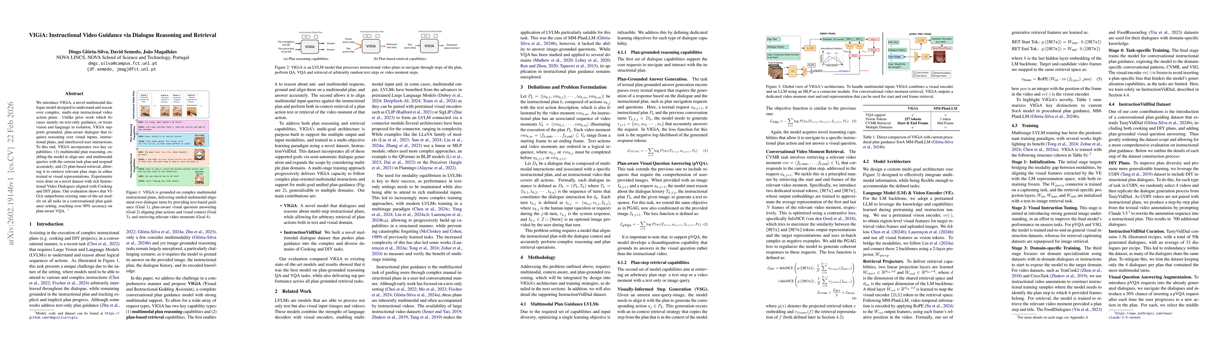 Thumbnail for VIGiA: Instructional Video Guidance via Dialogue Reasoning and Retrieval