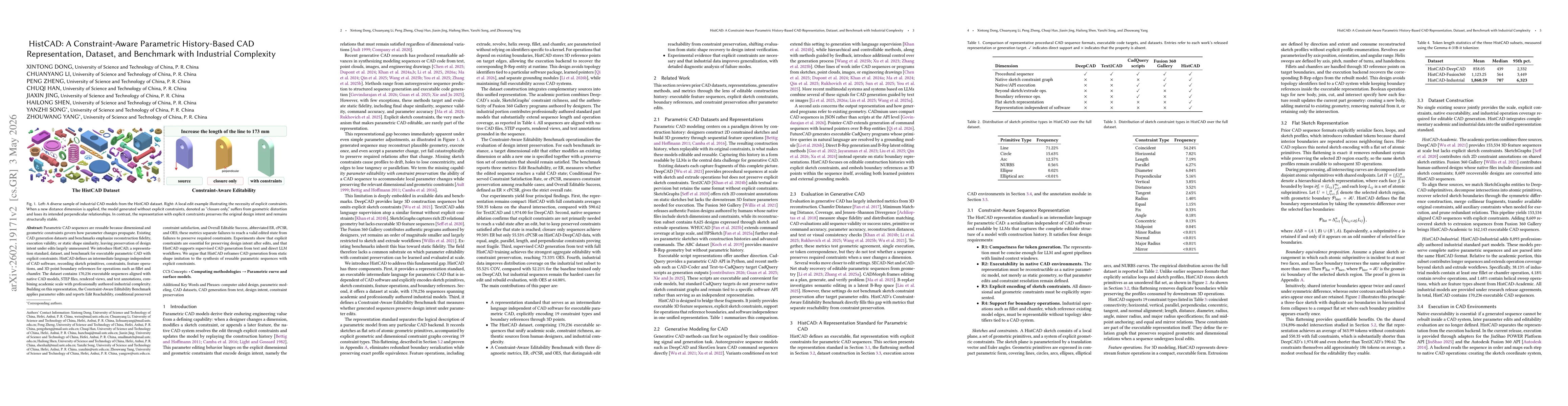 Thumbnail for HistCAD: Geometrically Constrained Parametric History-based CAD Dataset