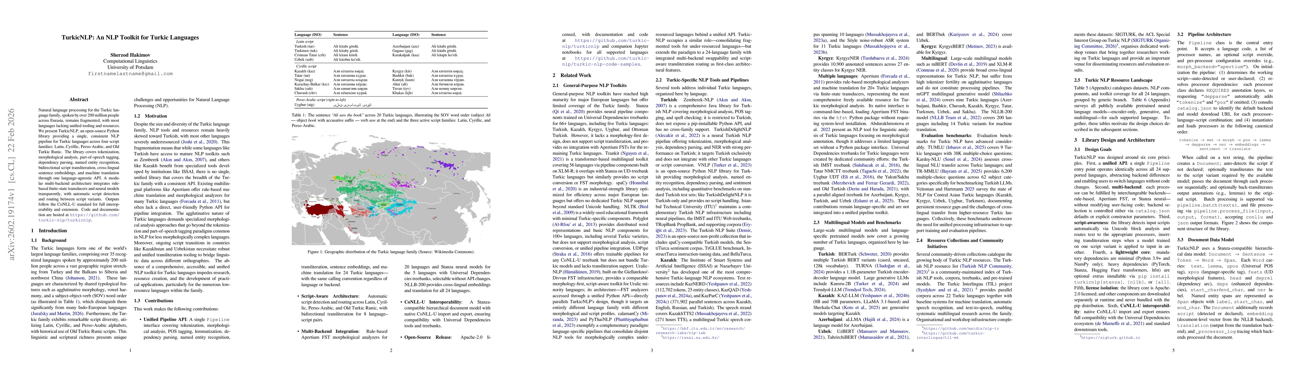 Thumbnail for TurkicNLP: An NLP Toolkit for Turkic Languages