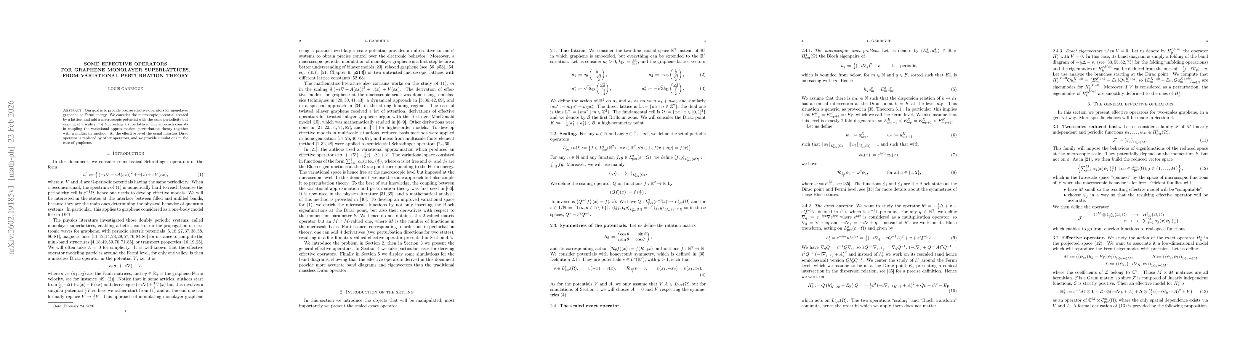 Thumbnail for Some effective operators for graphene monolayer superlattices, from variational perturbation theory
