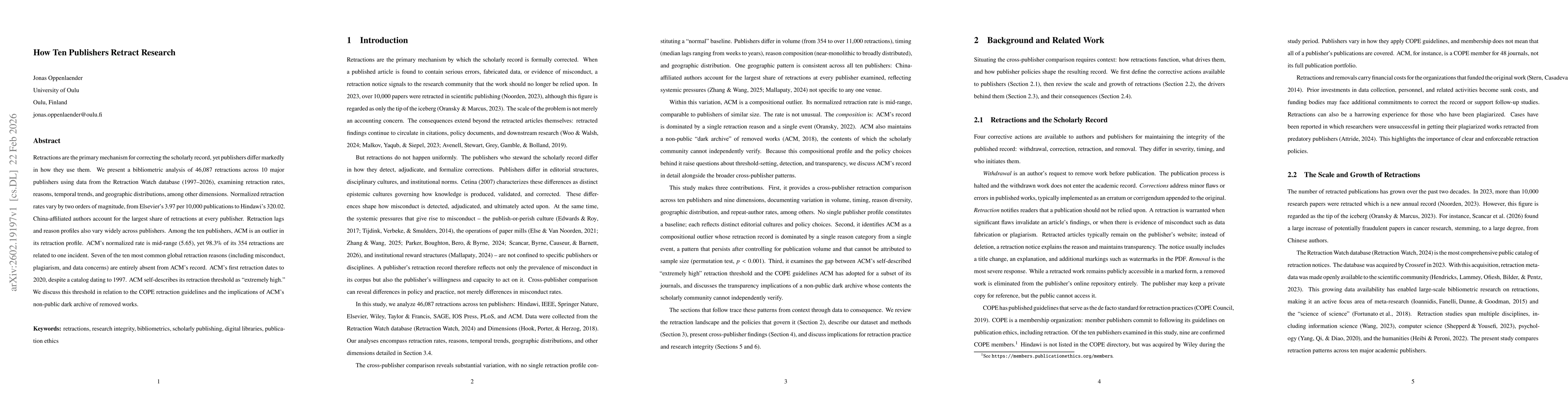 Thumbnail for How Ten Publishers Retract Research