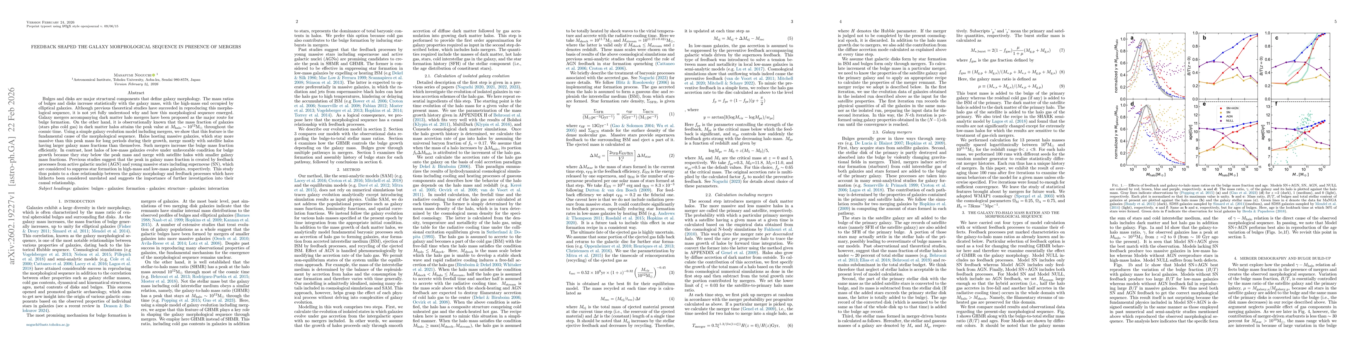 Thumbnail for Feedback shaped the galaxy morphological sequence in presence of mergers