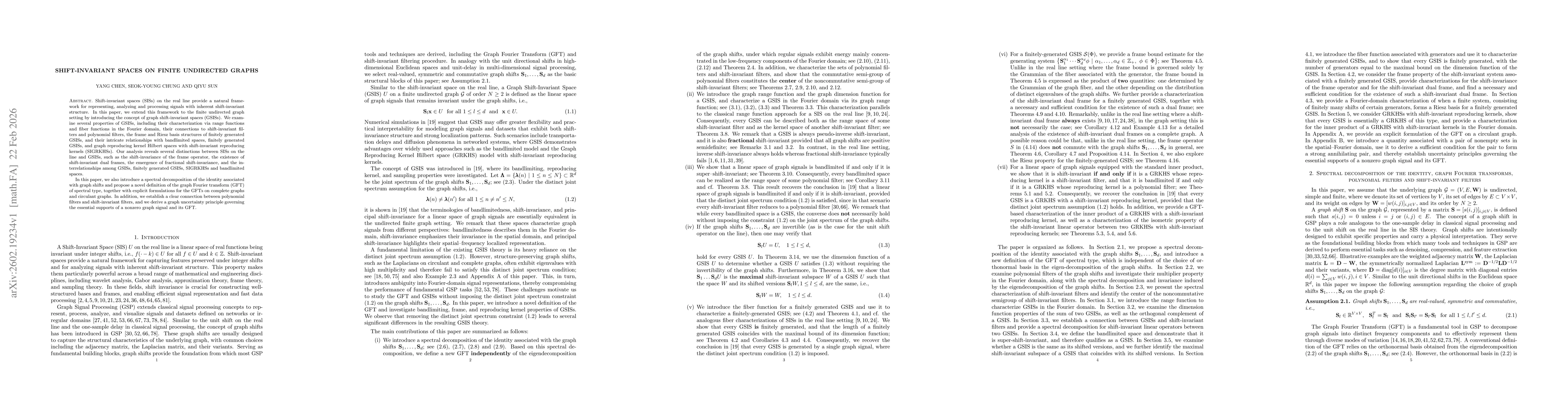 Thumbnail for Shift-invariant spaces on finite undirected graphs