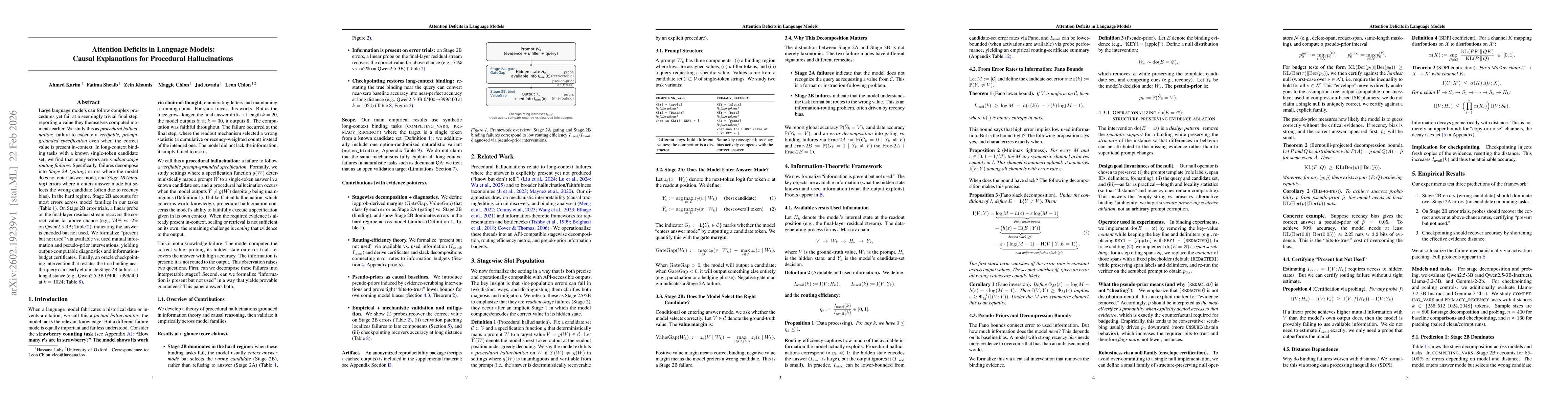 Thumbnail for Attention Deficits in Language Models: Causal Explanations for Procedural Hallucinations