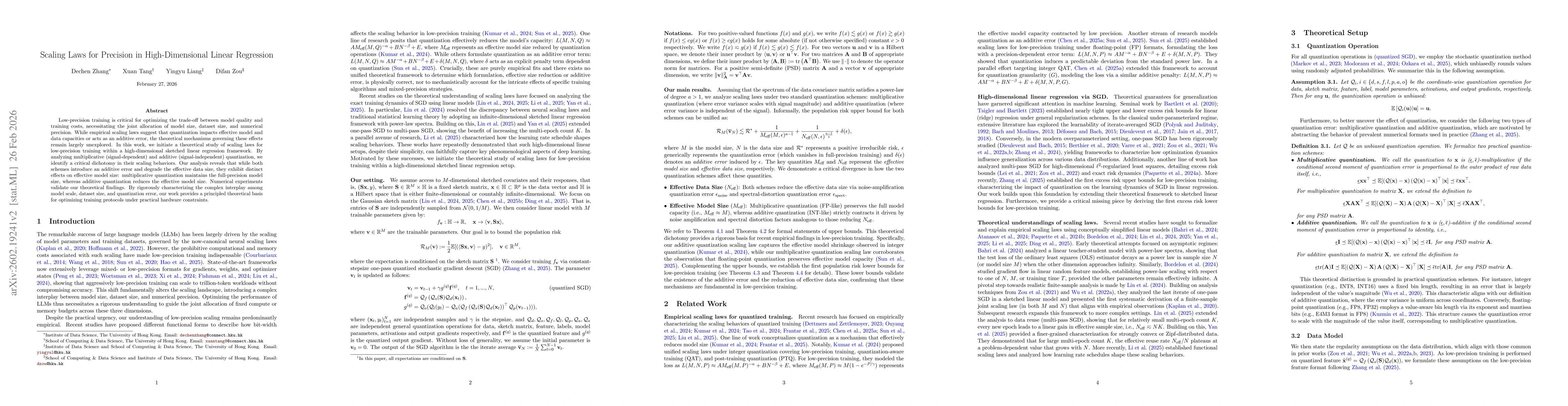 Thumbnail for Scaling Laws for Precision in High-Dimensional Linear Regression