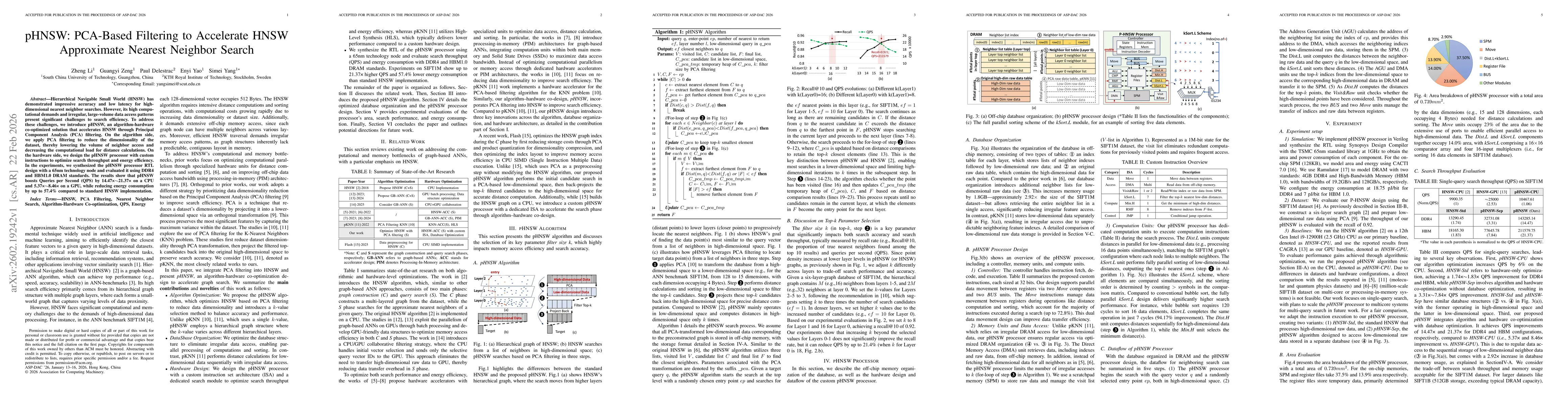Thumbnail for pHNSW: PCA-Based Filtering to Accelerate HNSW Approximate Nearest Neighbor Search