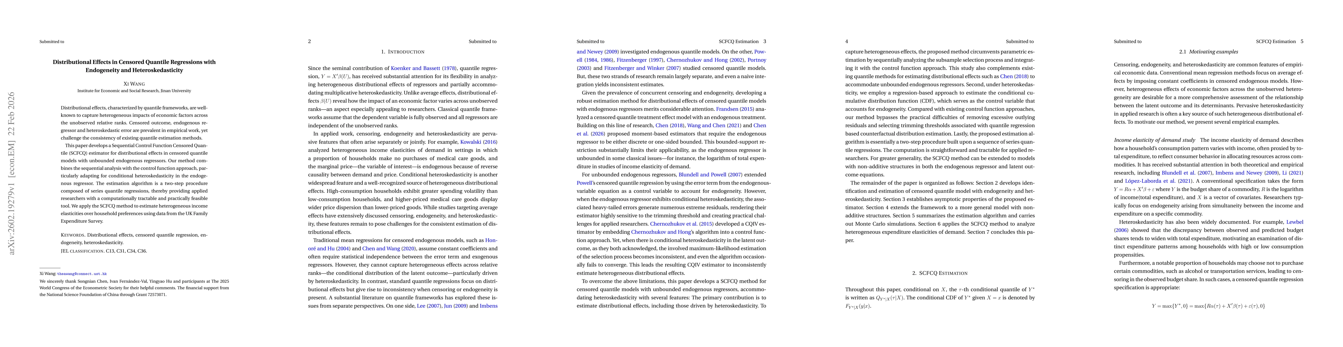 Thumbnail for Distributional Effects in Censored Quantile Regressions with Endogeneity and Heteroskedasticity