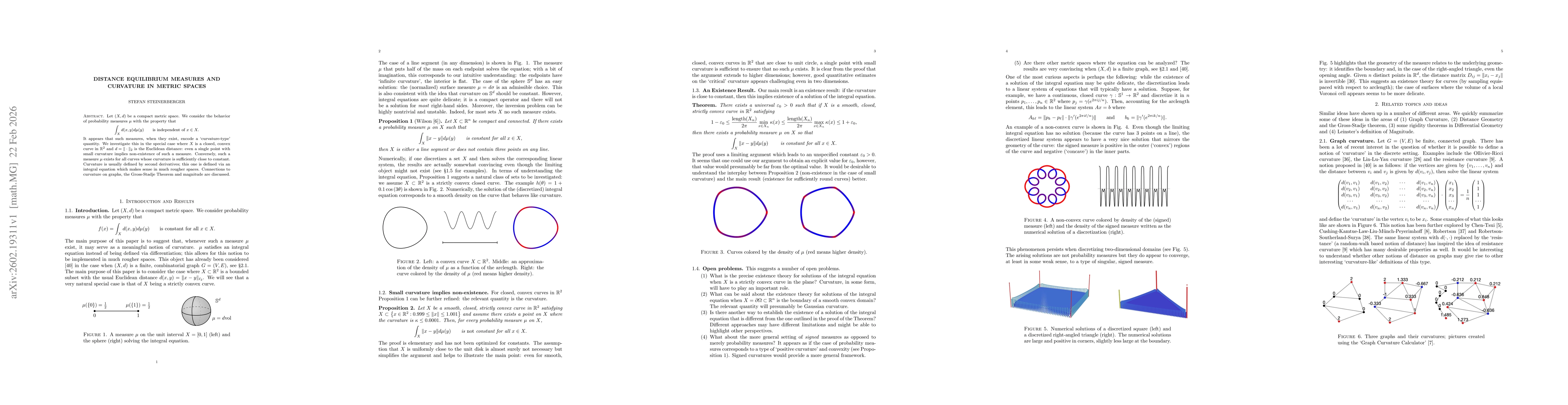 Thumbnail for Distance Equilibrium Measures and Curvature in Metric Spaces