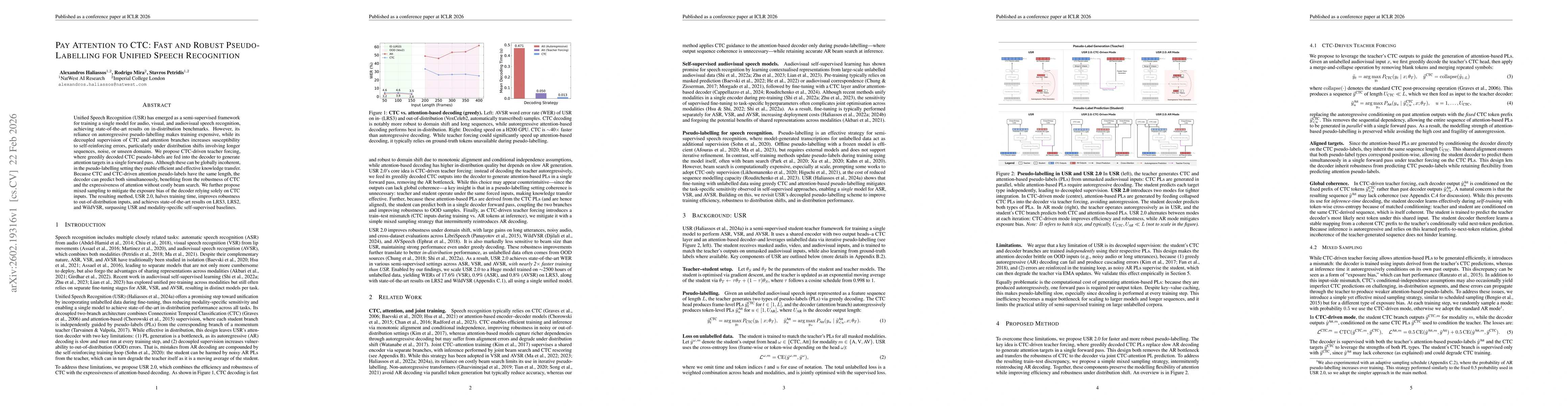 Thumbnail for Pay Attention to CTC: Fast and Robust Pseudo-Labelling for Unified Speech Recognition