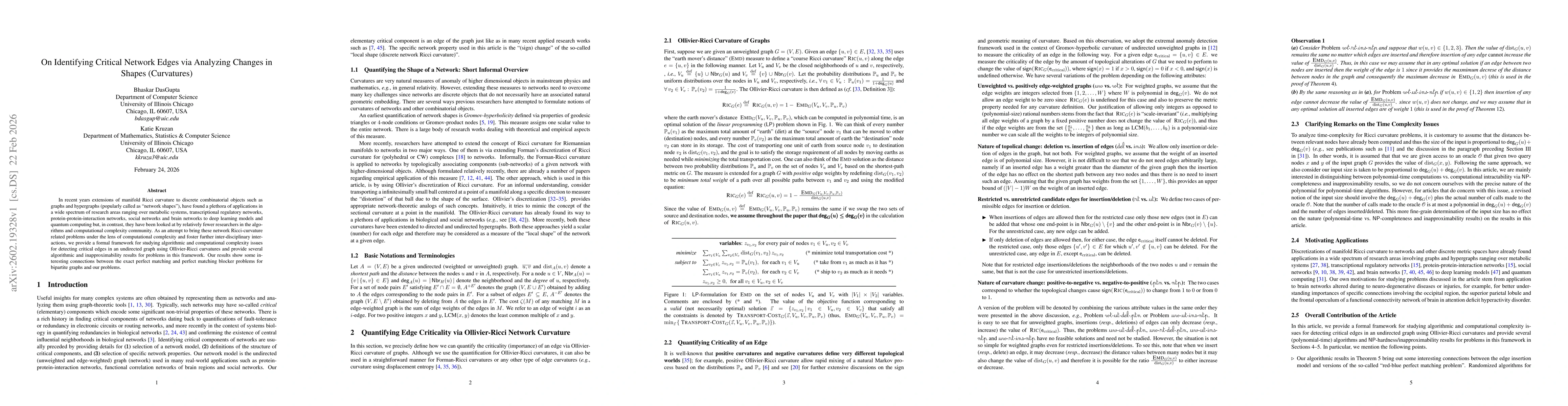 Thumbnail for On Identifying Critical Network Edges via Analyzing Changes in Shapes (Curvatures)