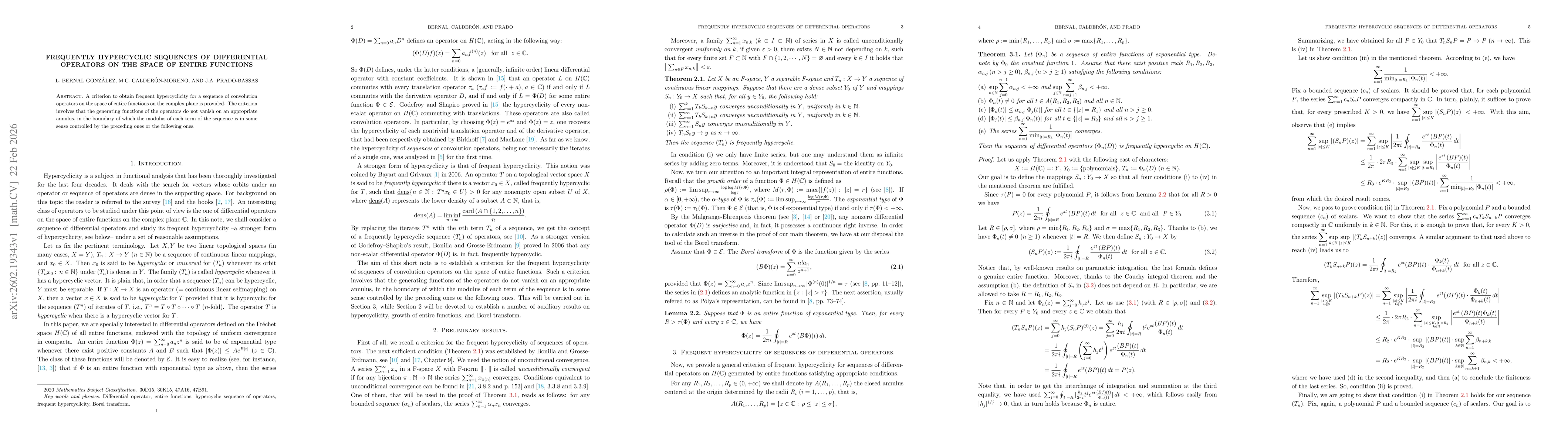 Thumbnail for Frequently hypercyclic sequences of differential operators on the space of entire functions