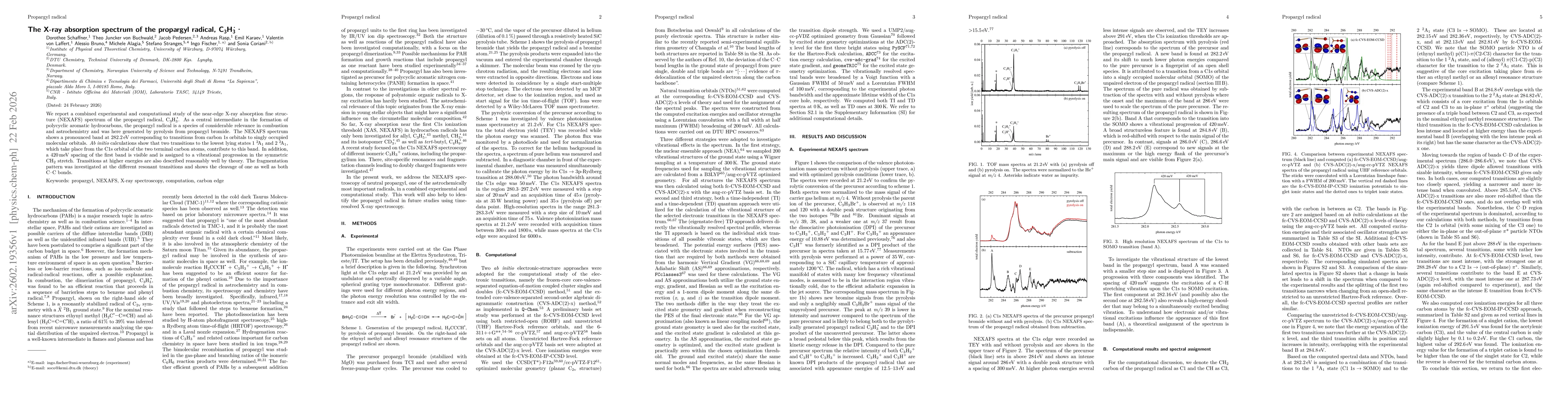 Thumbnail for The X-ray absorption spectrum of the propargyl radical, C$_3$H$_3^{\cdot}$