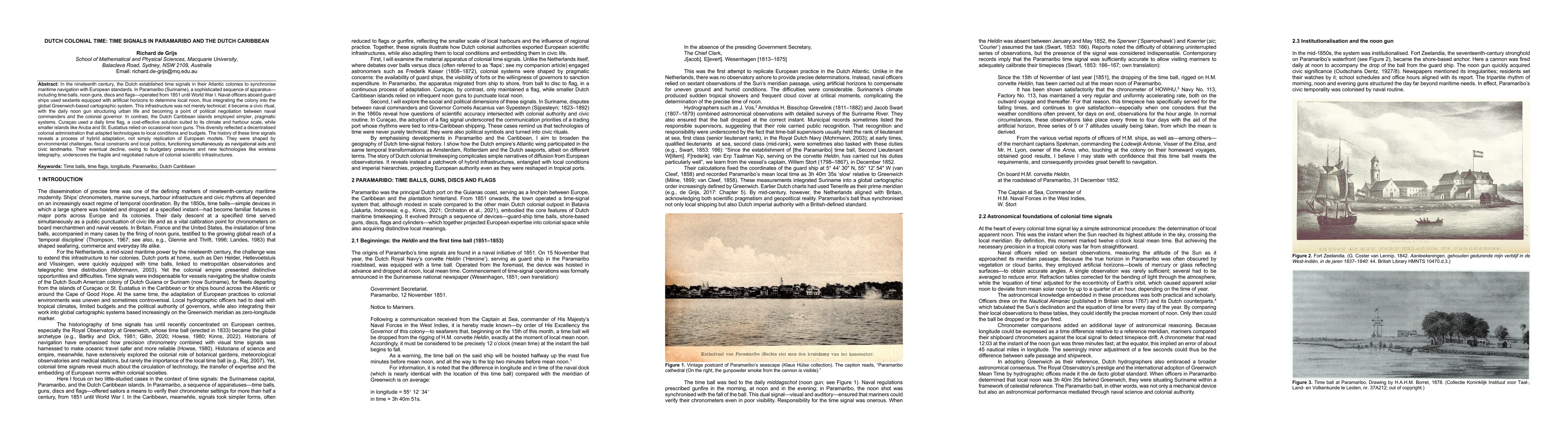 Thumbnail for Dutch Colonial Time: Time Signals in Paramaribo and the Dutch Caribbean