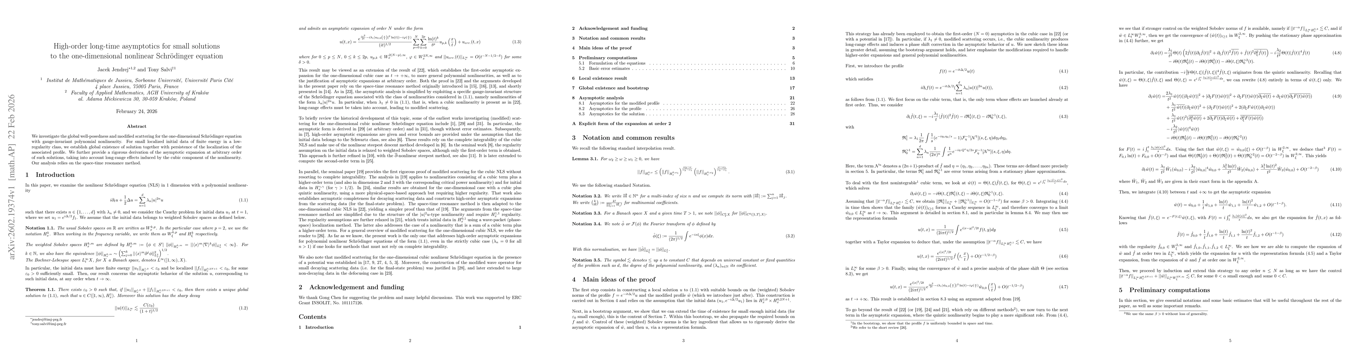 Thumbnail for High-order long-time asymptotics for small solutions to the one-dimensional nonlinear Schrödinger equation