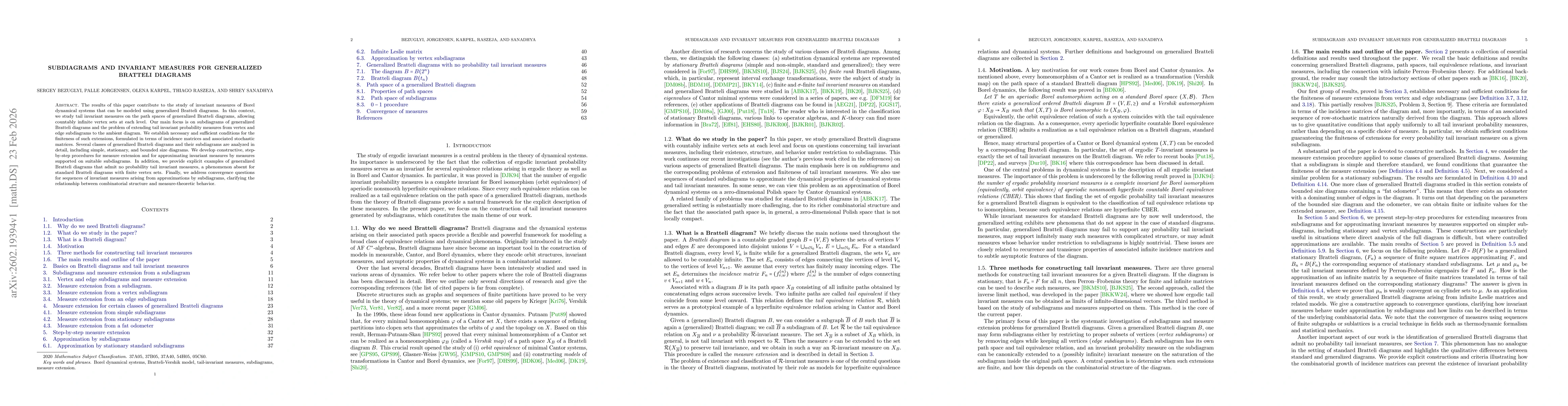 Thumbnail for Subdiagrams and invariant measures for generalized Bratteli diagrams