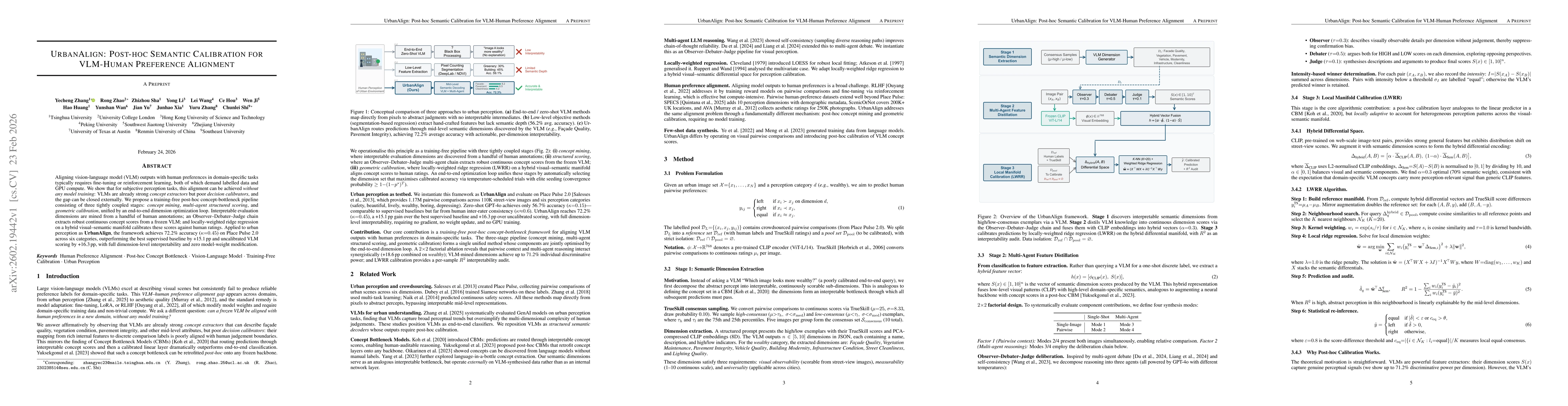 Thumbnail for UrbanAlign: Post-hoc Semantic Calibration for VLM-Human Preference Alignment