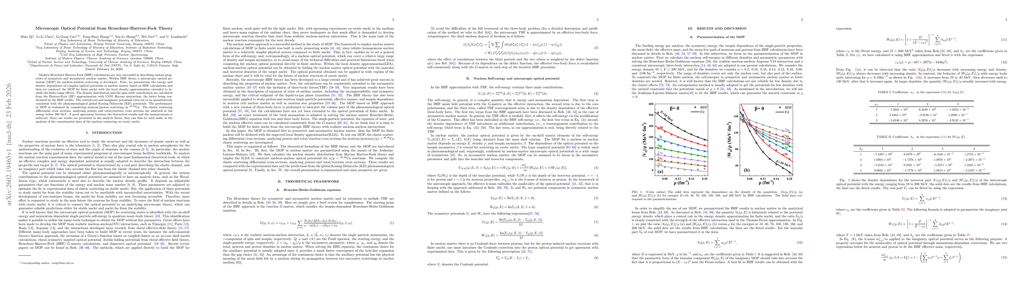 Thumbnail for Microscopic Optical Potential from Brueckner-Hartree-Fock Theory
