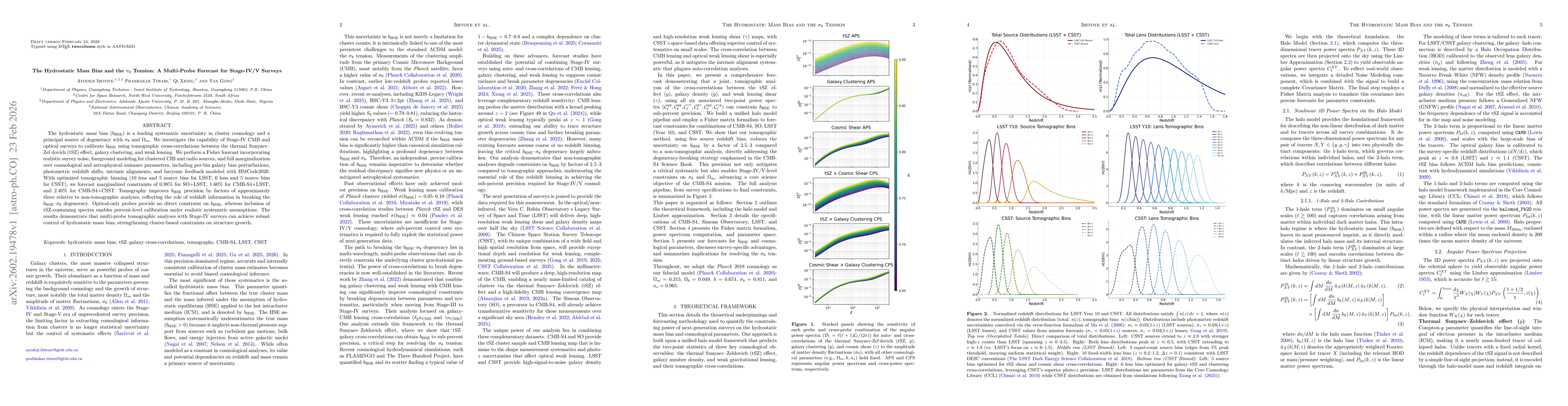 Thumbnail for The Hydrostatic Mass Bias and the $σ_8$ Tension: A Multi-Probe Forecast for Stage-IV/V Surveys