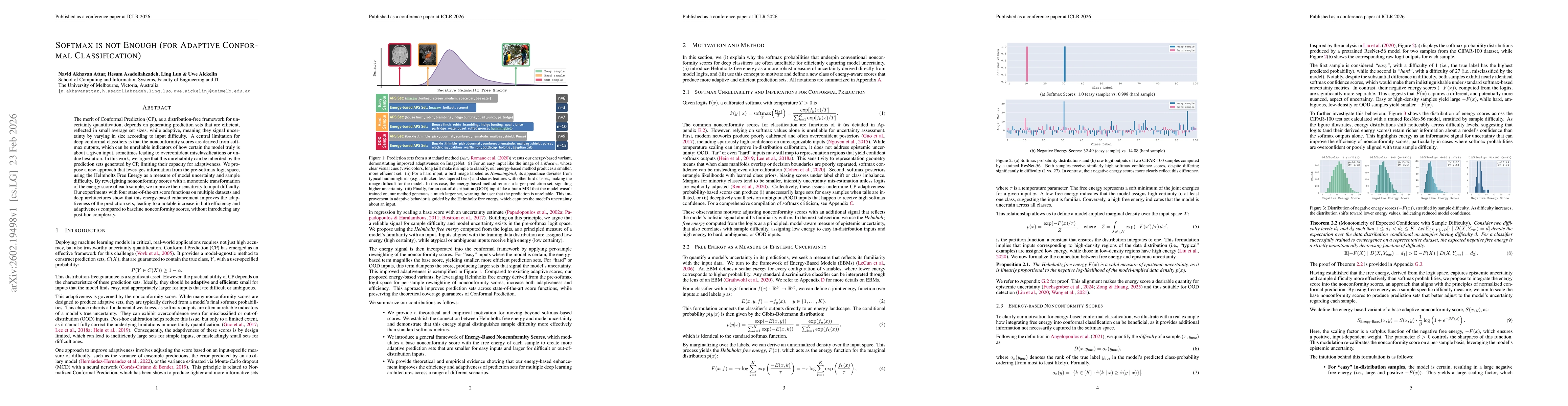Thumbnail for Softmax is not Enough (for Adaptive Conformal Classification)