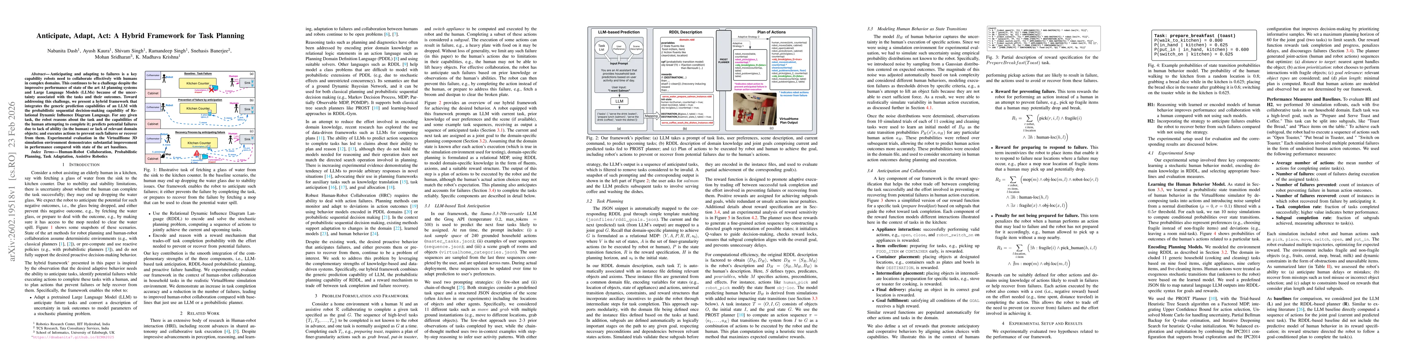 Thumbnail for Anticipate, Adapt, Act: A Hybrid Framework for Task Planning
