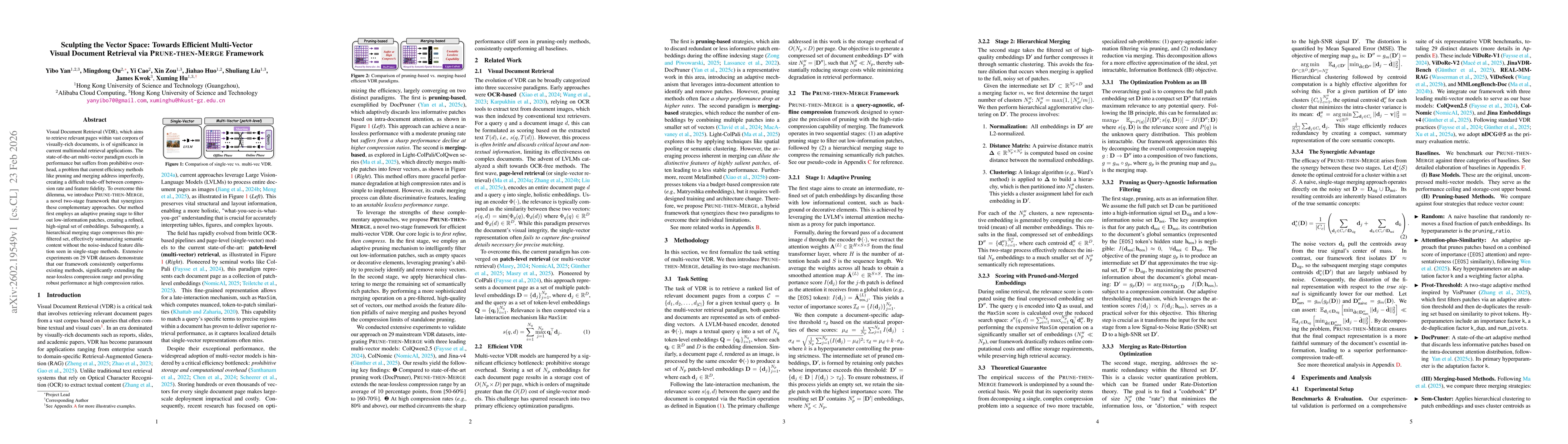 Thumbnail for Sculpting the Vector Space: Towards Efficient Multi-Vector Visual Document Retrieval via Prune-then-Merge Framework