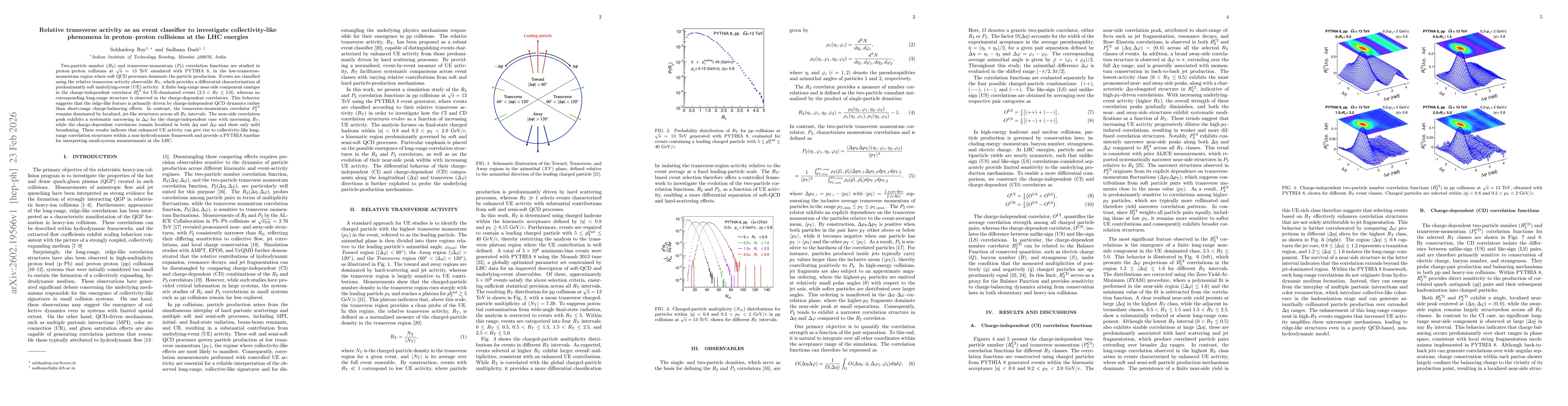 Thumbnail for Relative transverse activity as an event classifier to investigate collectivity-like phenomena in proton$-$proton collisions at the LHC energies