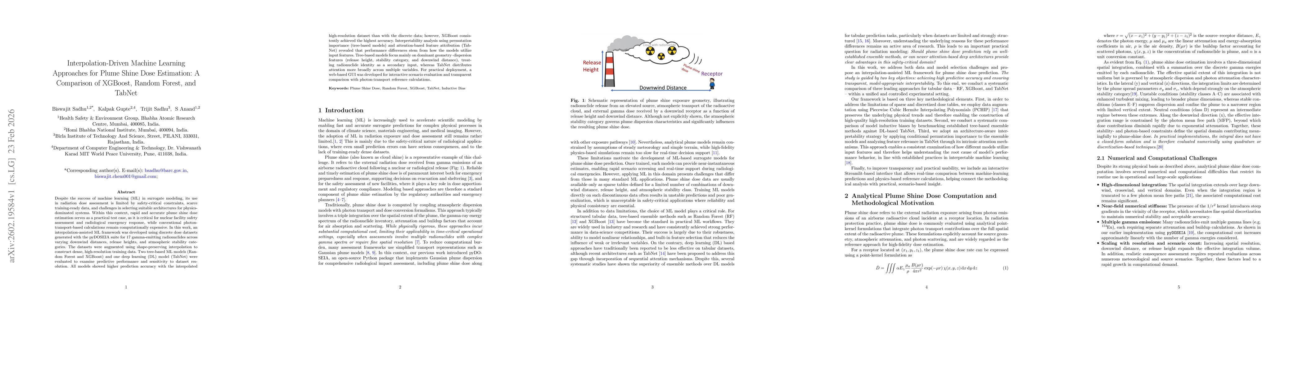Thumbnail for Interpolation-Driven Machine Learning Approaches for Plume Shine Dose Estimation: A Comparison of XGBoost, Random Forest, and TabNet