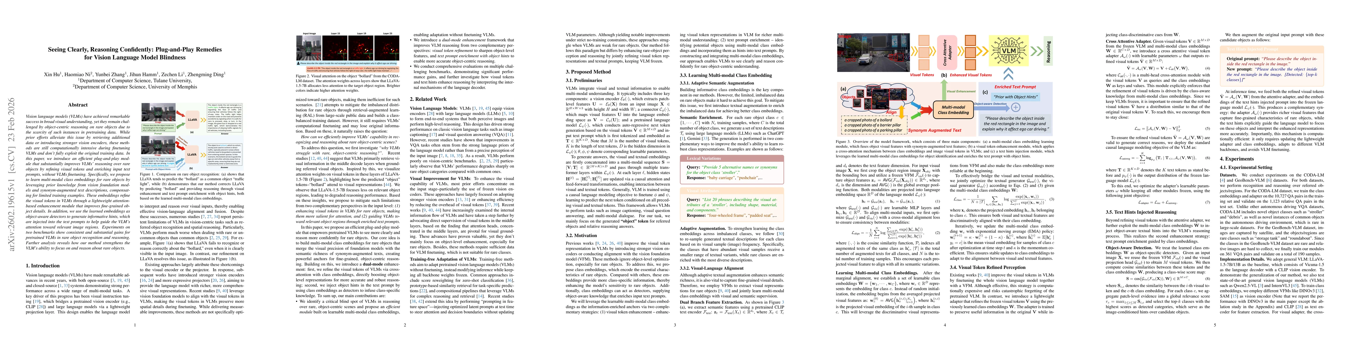 Thumbnail for Seeing Clearly, Reasoning Confidently: Plug-and-Play Remedies for Vision Language Model Blindness