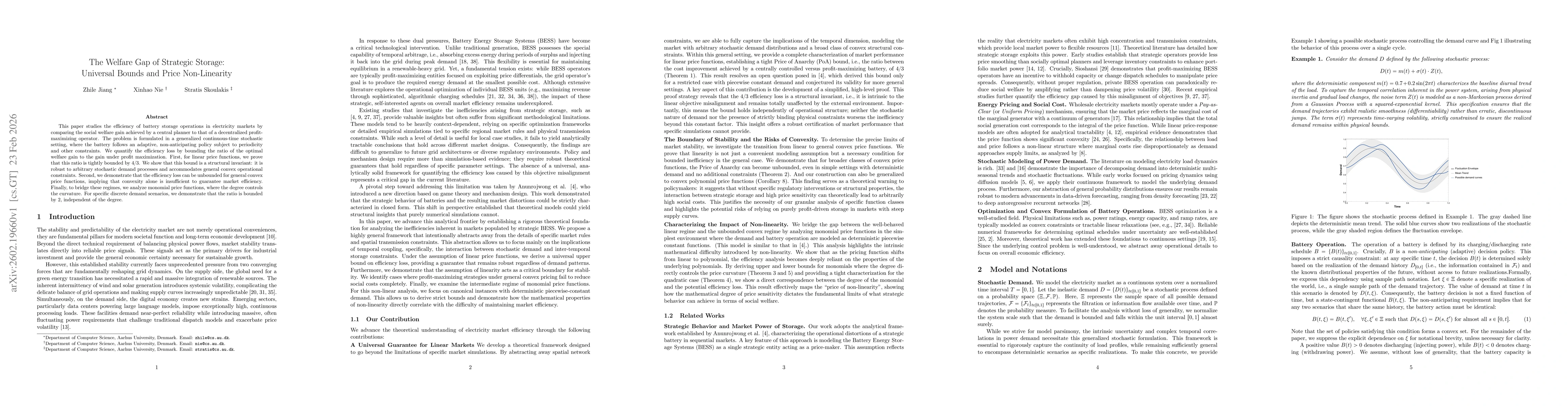 Thumbnail for The Welfare Gap of Strategic Storage: Universal Bounds and Price Non-Linearity