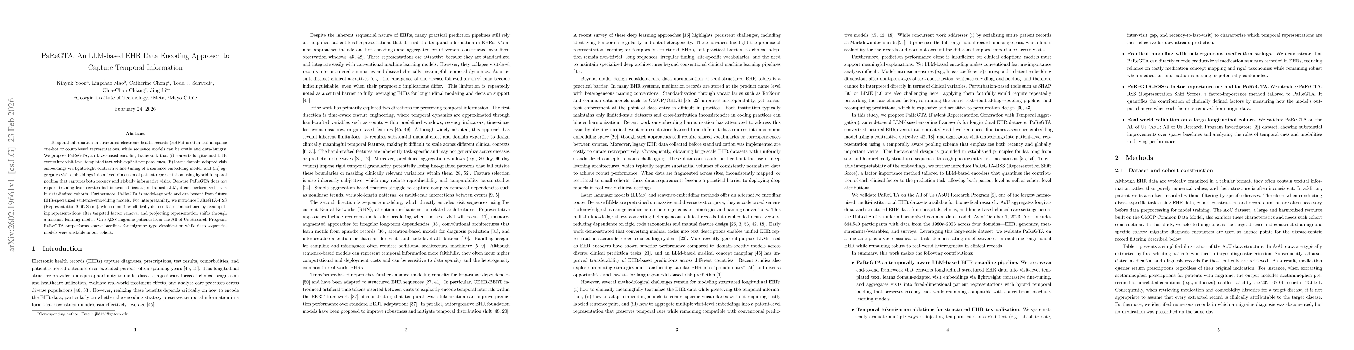 Thumbnail for PaReGTA: An LLM-based EHR Data Encoding Approach to Capture Temporal Information