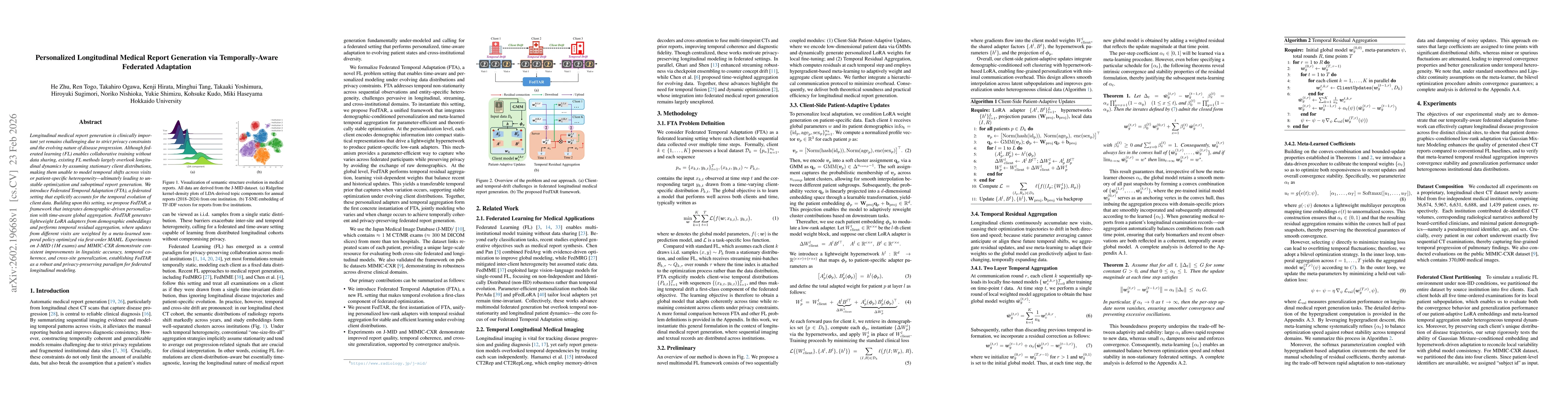 Thumbnail for Personalized Longitudinal Medical Report Generation via Temporally-Aware Federated Adaptation