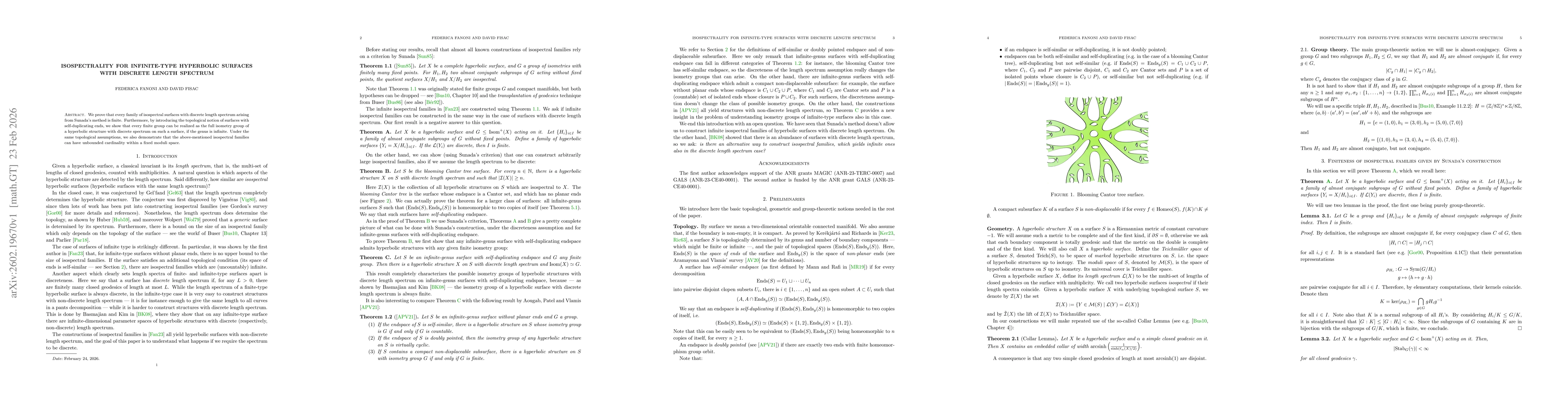 Thumbnail for Isospectrality for infinite-type hyperbolic surfaces with discrete length spectrum