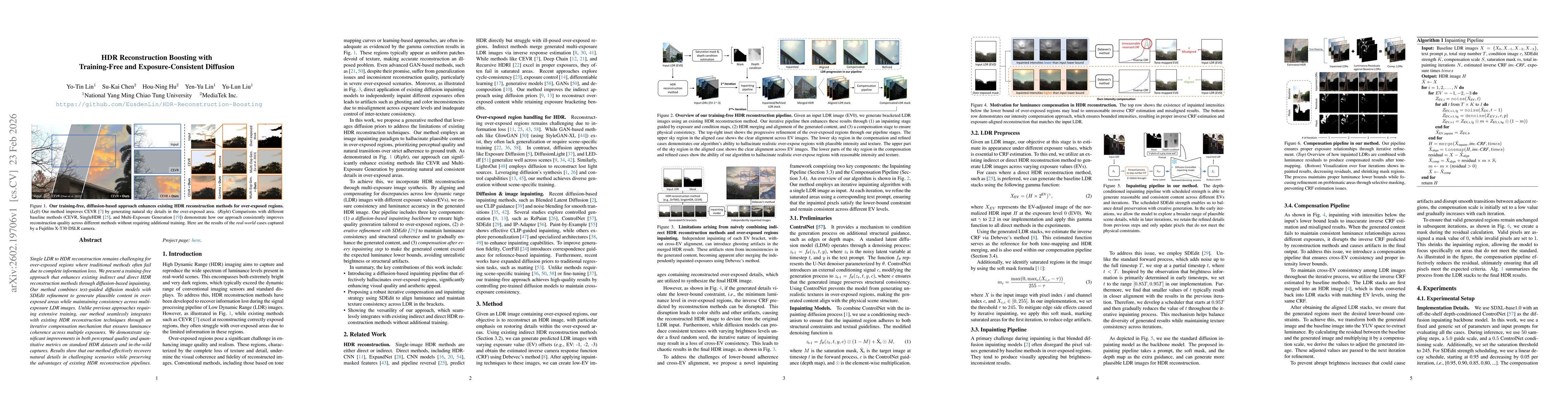 Thumbnail for HDR Reconstruction Boosting with Training-Free and Exposure-Consistent Diffusion