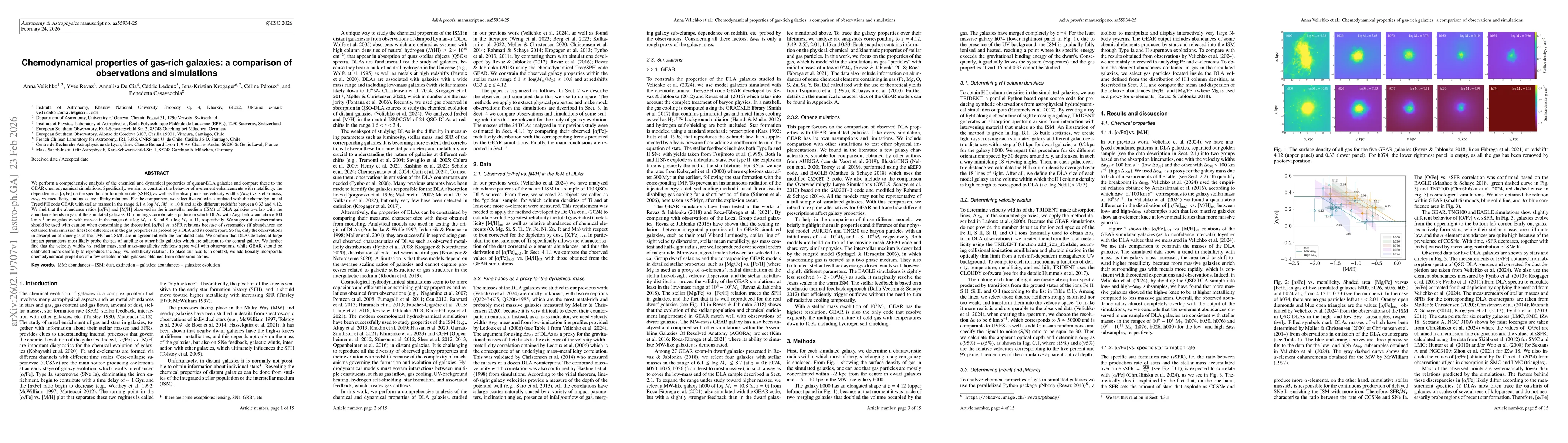 Thumbnail for Chemodynamical properties of gas-rich galaxies: a comparison of observations and simulations