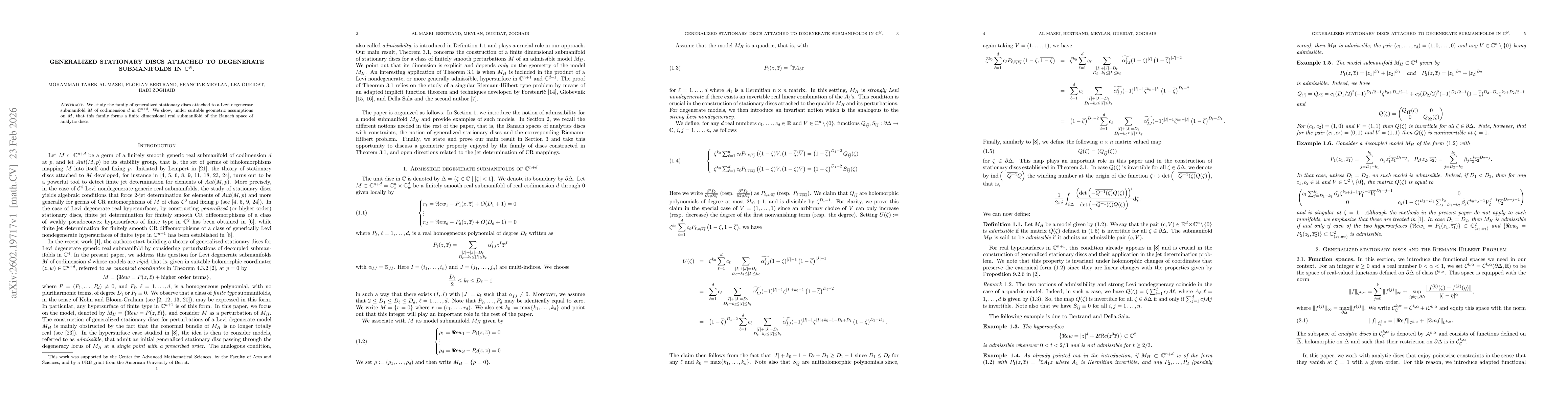 Thumbnail for Generalized stationary discs attached to degenerate submanifolds in $\mathbb{C}^N$