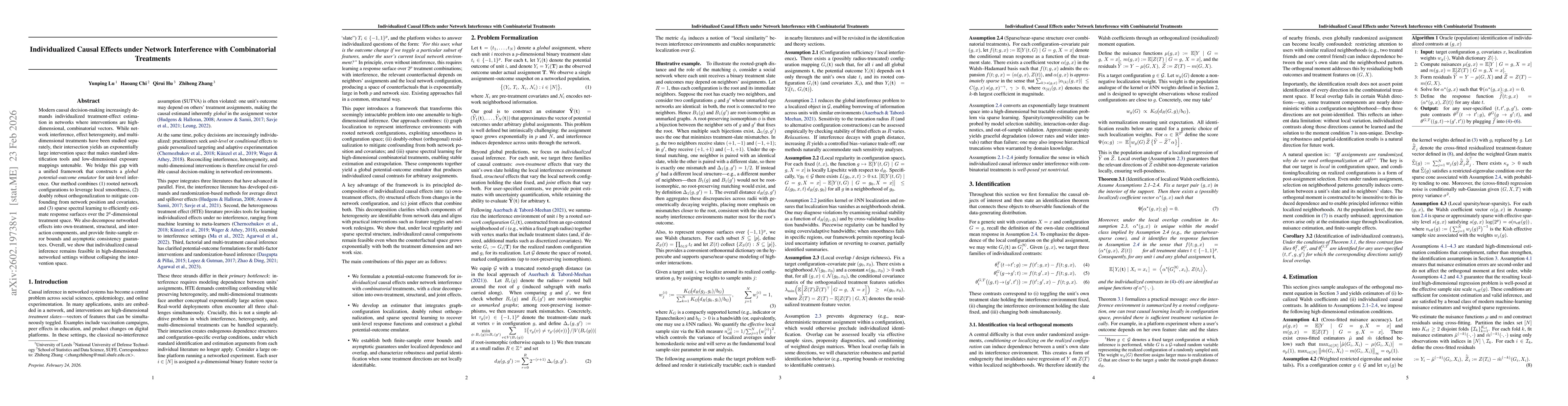 Thumbnail for Individualized Causal Effects under Network Interference with Combinatorial Treatments