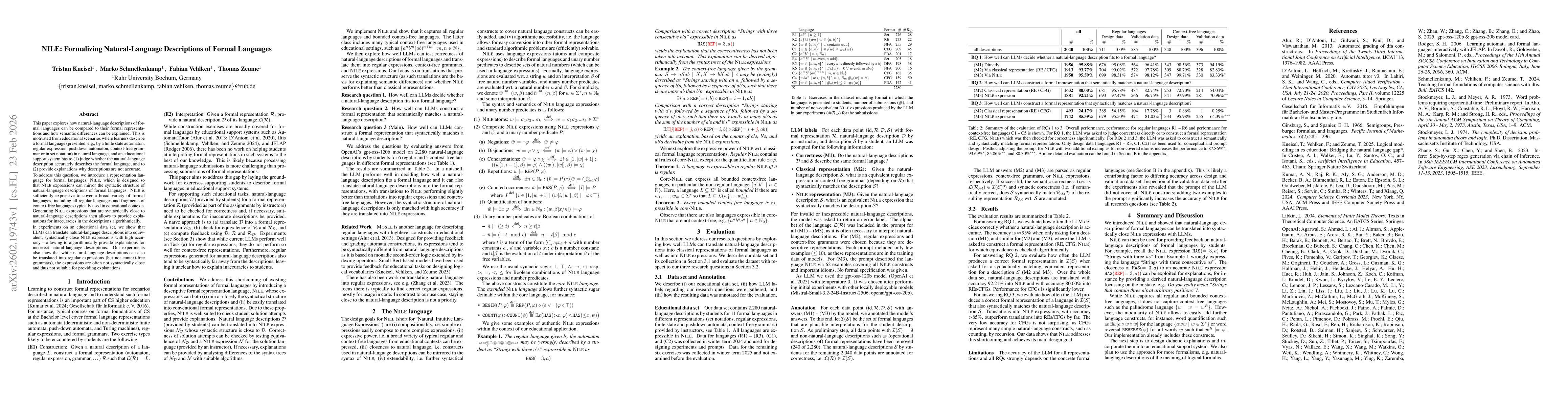 Thumbnail for NILE: Formalizing Natural-Language Descriptions of Formal Languages
