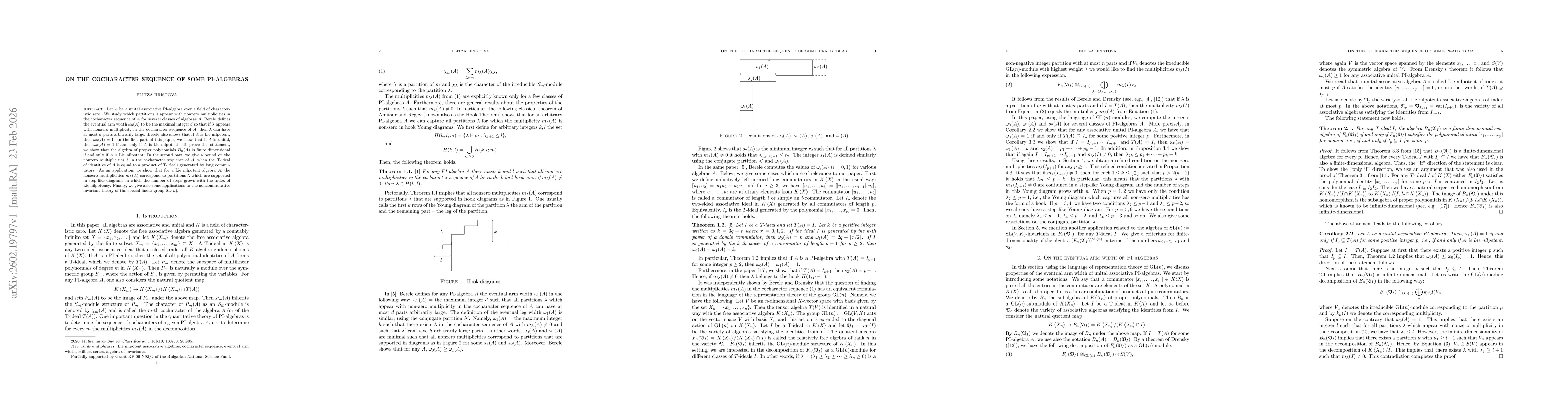 Thumbnail for On the cocharacter sequence of some PI-algebras