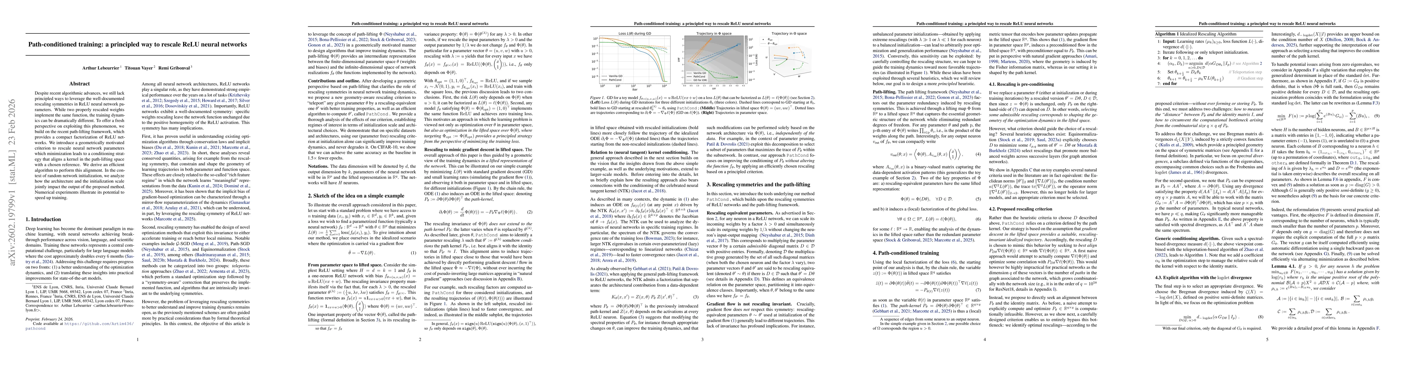 Thumbnail for Path-conditioned training: a principled way to rescale ReLU neural networks