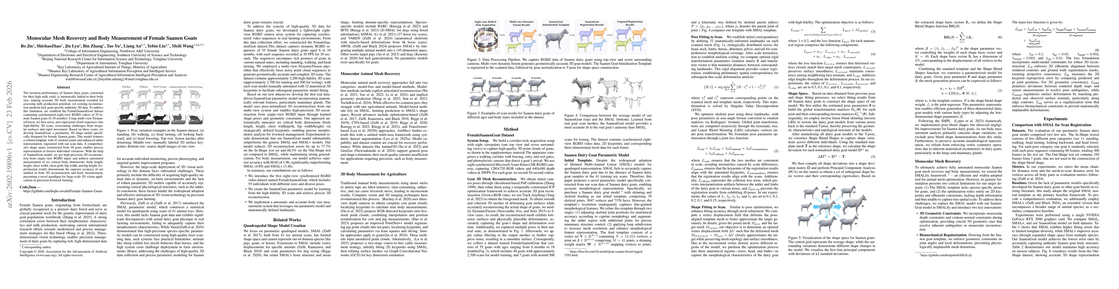 Thumbnail for Monocular Mesh Recovery and Body Measurement of Female Saanen Goats