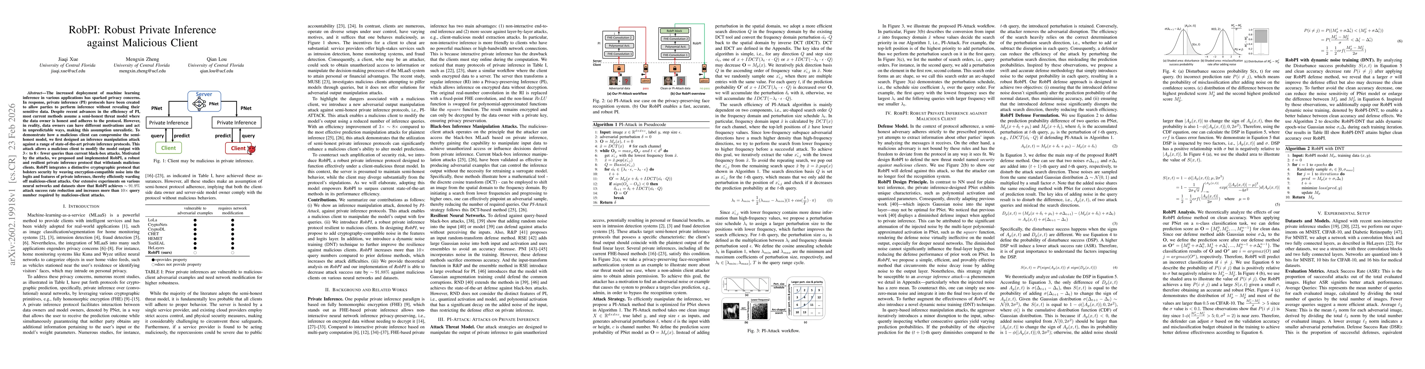 Thumbnail for RobPI: Robust Private Inference against Malicious Client