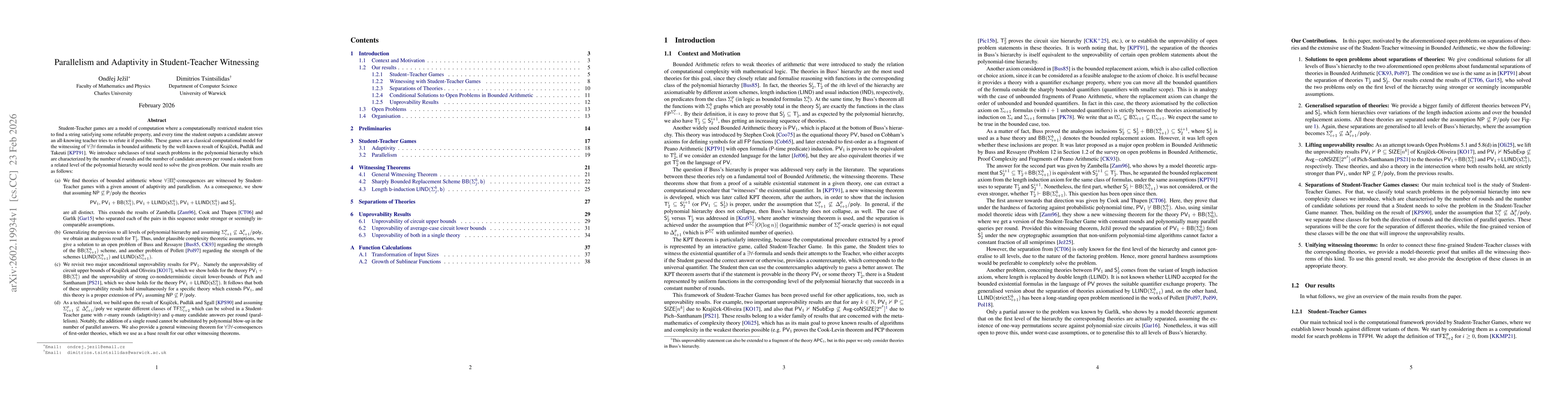 Thumbnail for Parallelism and Adaptivity in Student-Teacher Witnessing