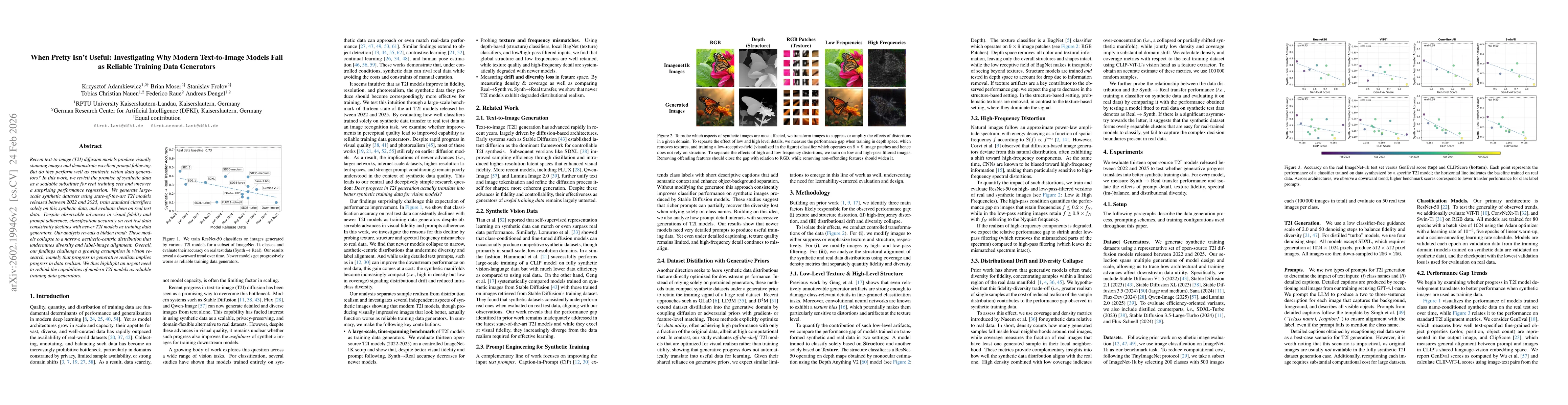 Thumbnail for When Pretty Isn't Useful: Investigating Why Modern Text-to-Image Models Fail as Reliable Training Data Generators