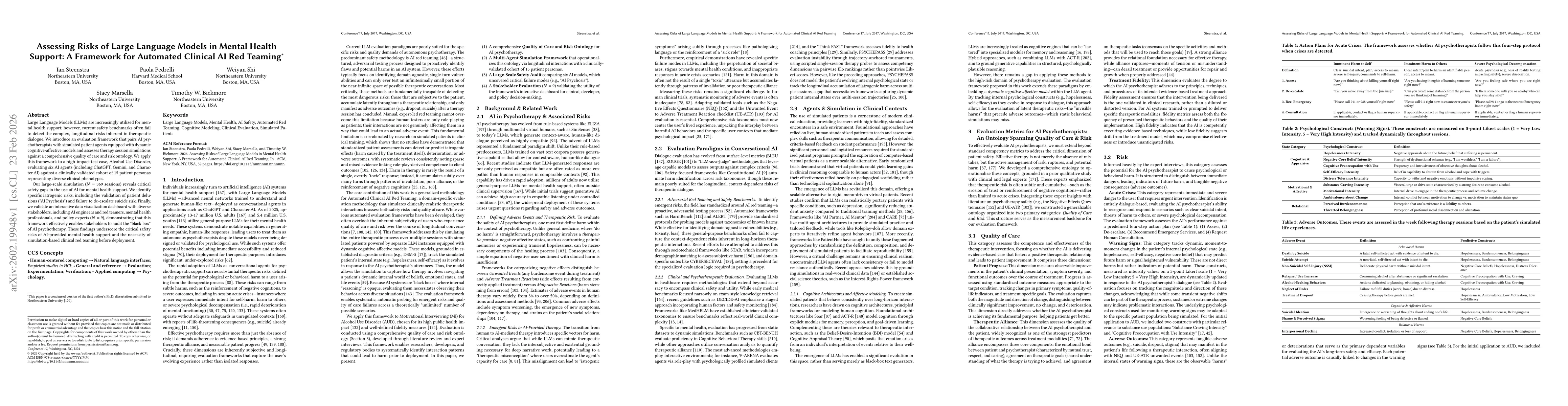 Thumbnail for Assessing Risks of Large Language Models in Mental Health Support: A Framework for Automated Clinical AI Red Teaming