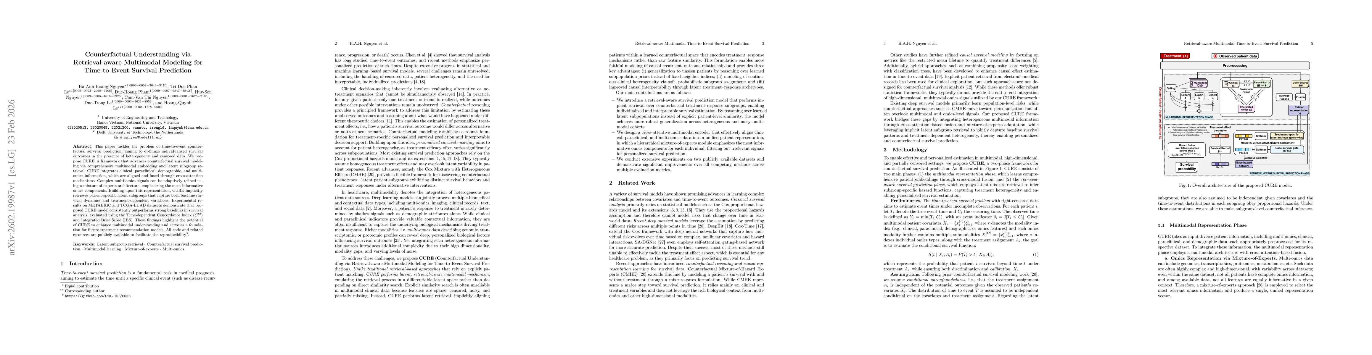 Thumbnail for Counterfactual Understanding via Retrieval-aware Multimodal Modeling for Time-to-Event Survival Prediction