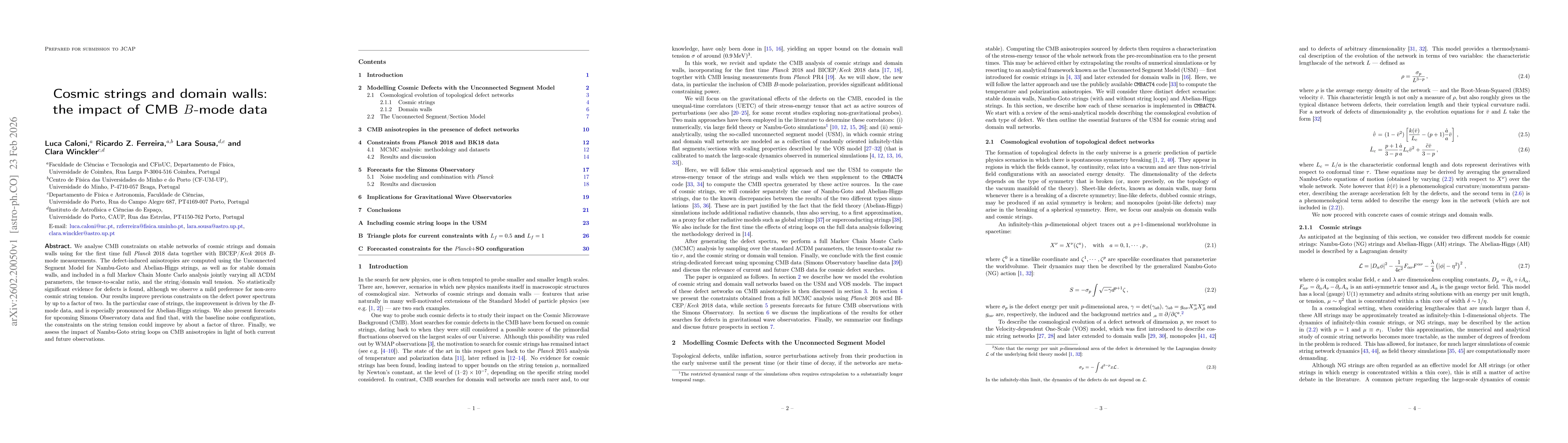 Thumbnail for Cosmic strings and domain walls: the impact of CMB $B$-mode data