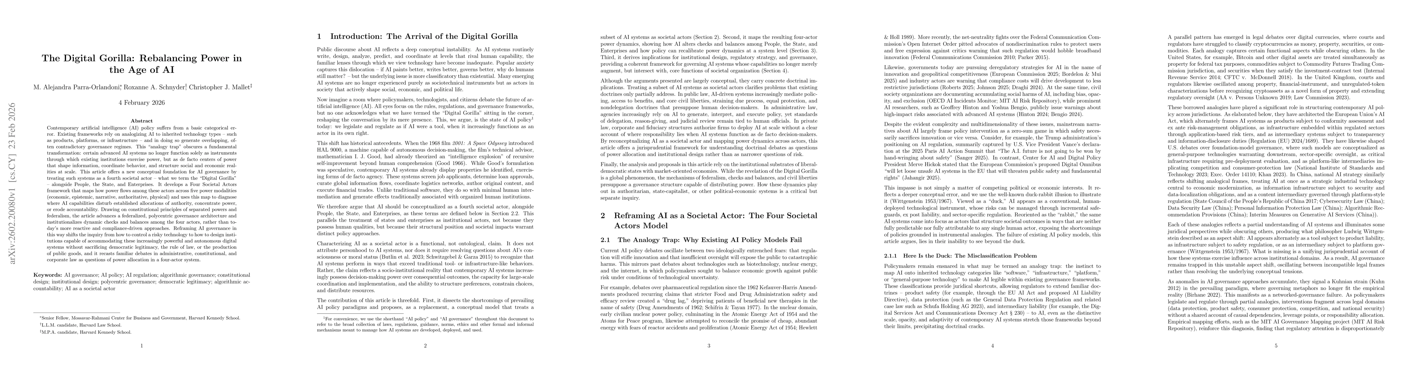 Thumbnail for The Digital Gorilla: Rebalancing Power in the Age of AI