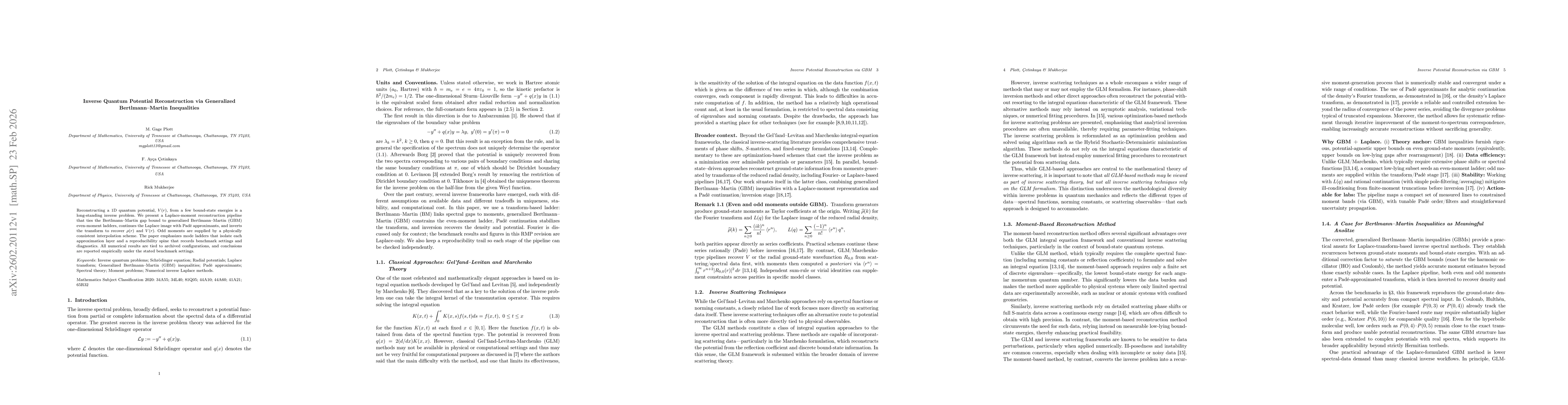 Thumbnail for Inverse Quantum Potential Reconstruction via Generalized Bertlmann-Martin Inequalities